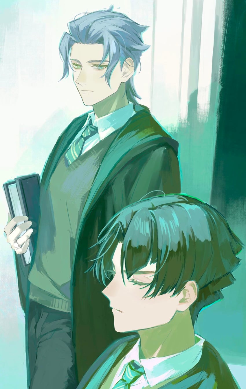 kazuma asogi and barok van zieks (ace attorney and 3 more) drawn by ato_(ml_cc_g)