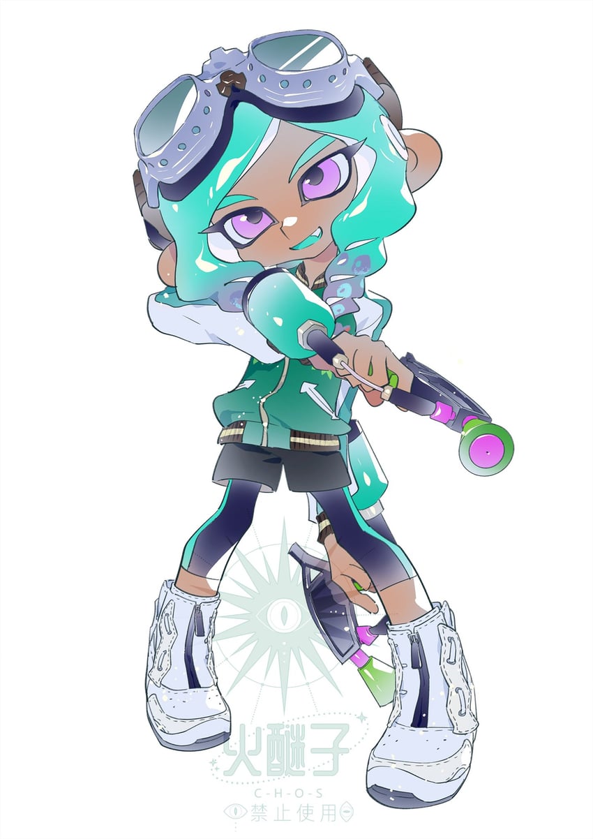 octoling player character and octoling girl (splatoon) drawn by himiko0025