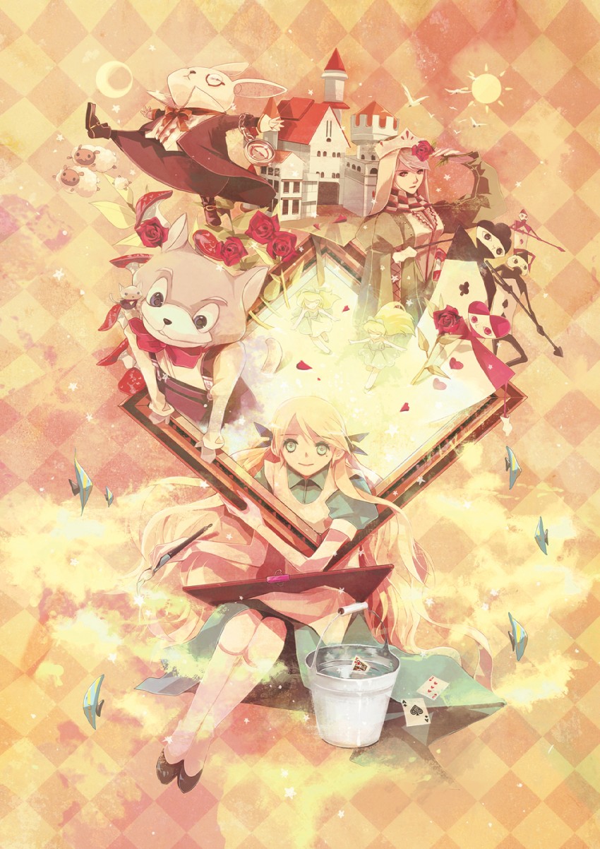 alice and white rabbit (alice's adventures in wonderland and 1 more) drawn by chris4708