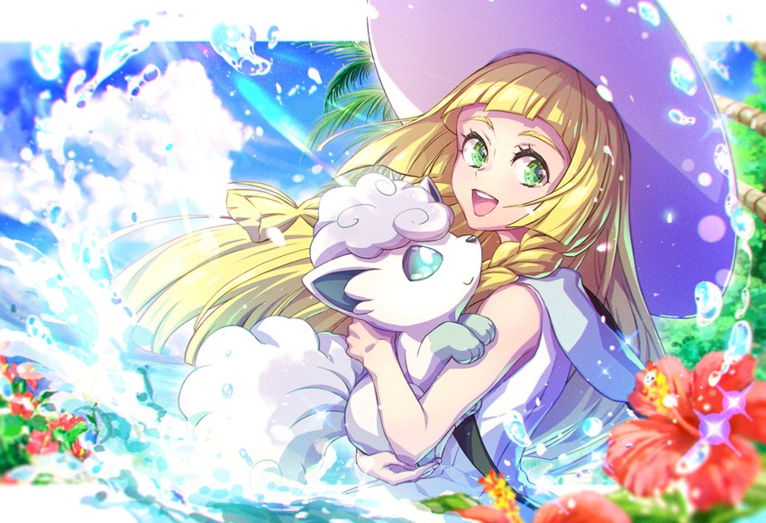 lillie and alolan vulpix (pokemon and 1 more) drawn by noyaariho