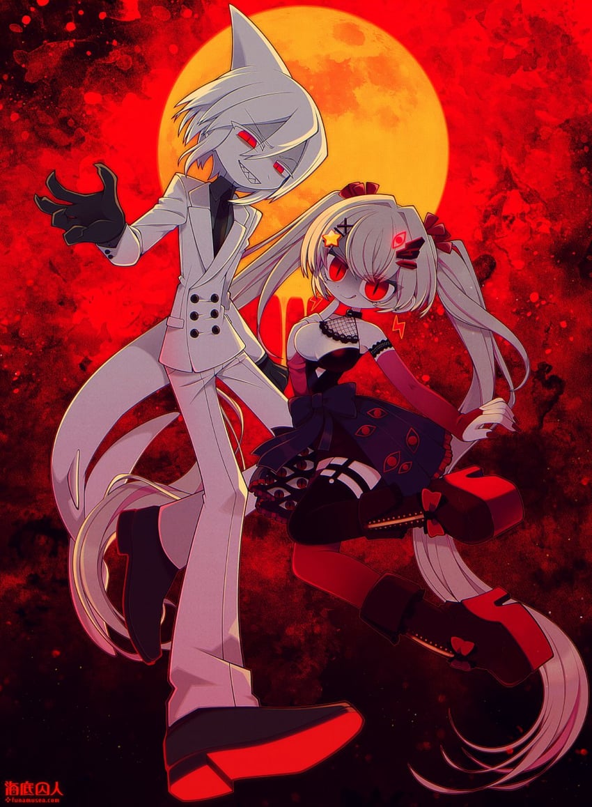 rinkou ashelia and syakesan (phase connect and 2 more) drawn by funamusea_(artist)