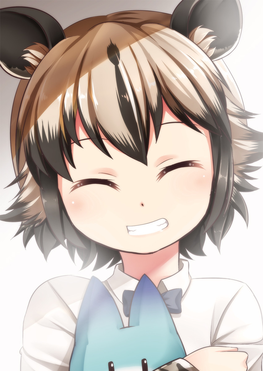 lucky beast and african wild dog (kemono friends) drawn by yasume_yukito