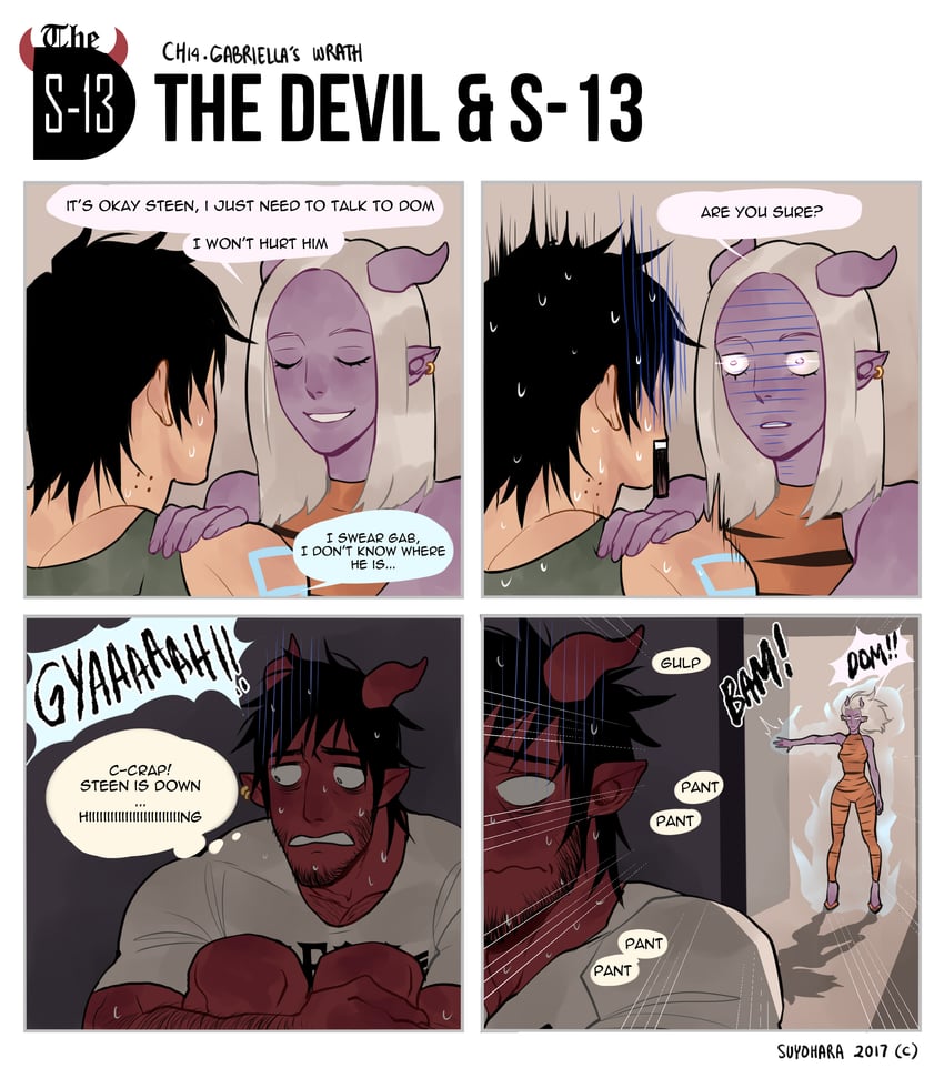 steen, dominique, and gabriella (the devil and s-13) drawn by suyohara