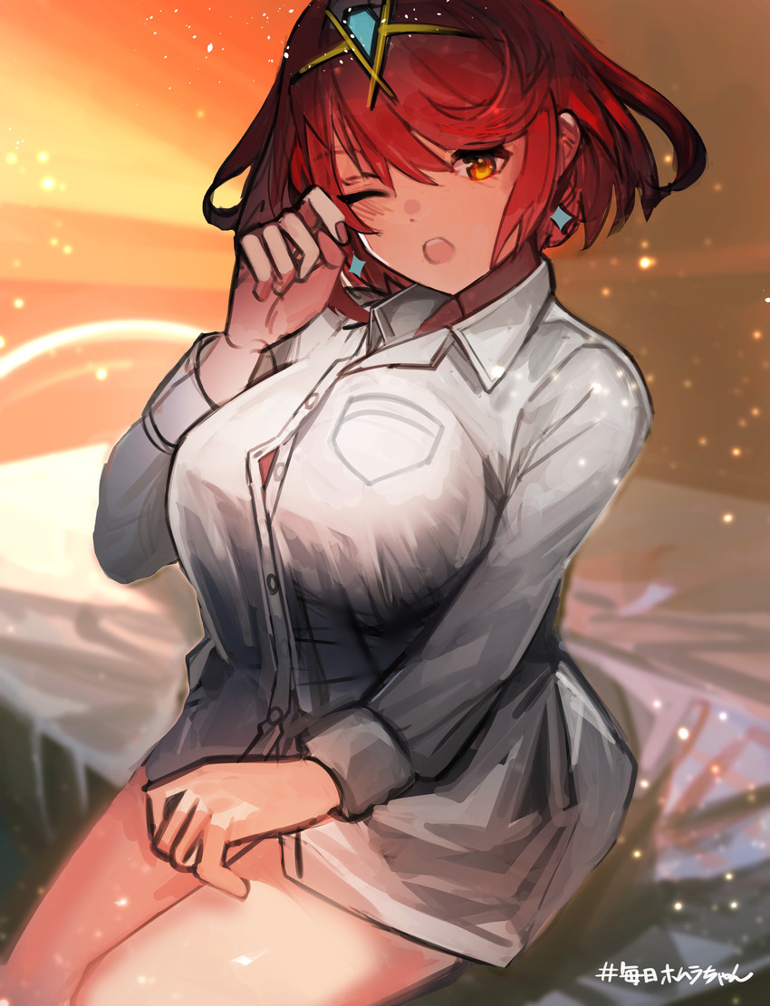 pyra (xenoblade chronicles and 1 more) drawn by tarbo_(exxxpiation)