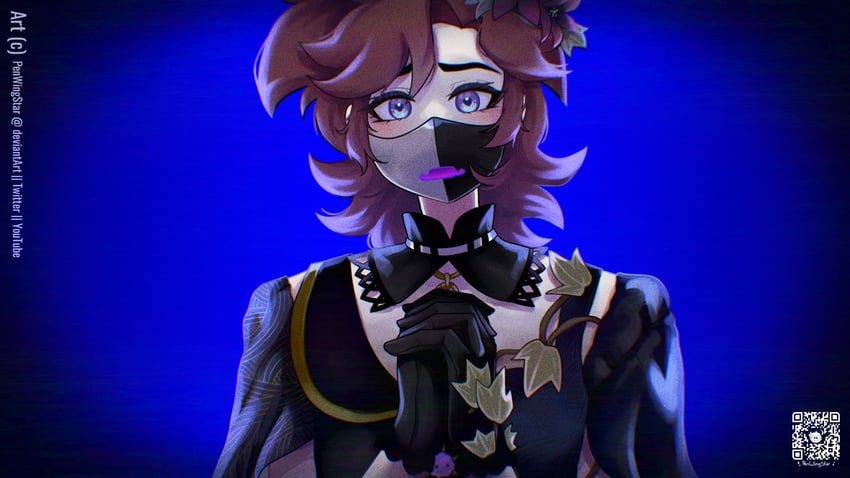 asahina mafuyu, ranboo, and particles (indie virtual youtuber and 2 more) drawn by pen_(penwingstar)