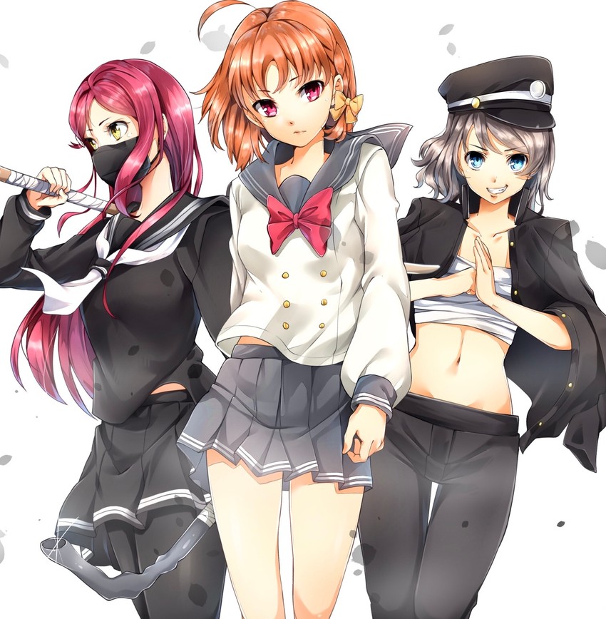 watanabe you, sakurauchi riko, and takami chika (love live! and 1 more) drawn by nakano_maru
