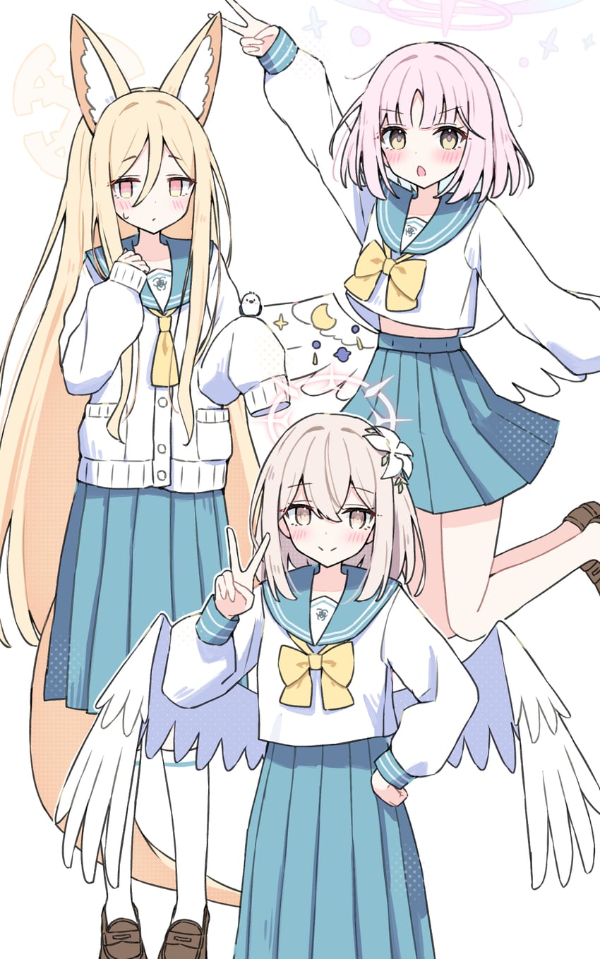 mika, seia, and nagisa (blue archive) drawn by sateto_(user_knrf2332)