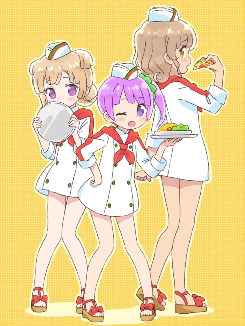 manaka non, tsukikawa chili, and taiyo pepper (pretty series and 1 more) drawn by ikzw