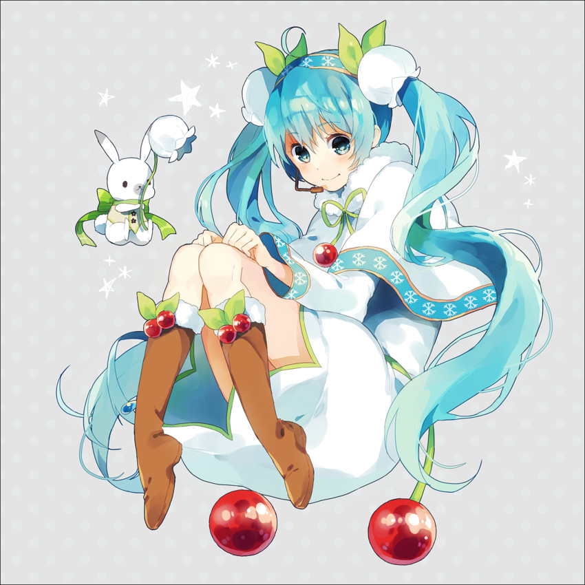 hatsune miku, yuki miku, and rabbit yukine (vocaloid) drawn by yuya_kyoro