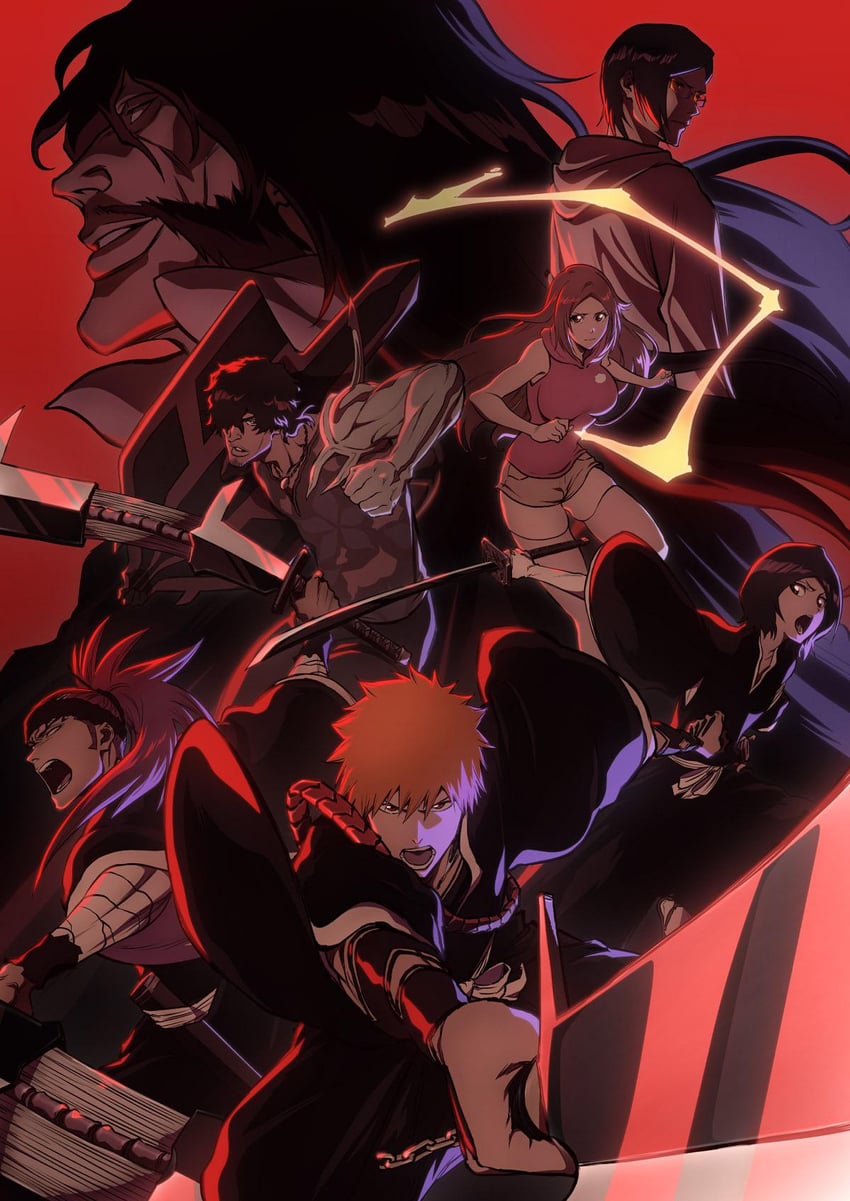 kuchiki rukia, inoue orihime, kurosaki ichigo, abarai renji, ishida uryuu, and 2 more (bleach and 1 more)