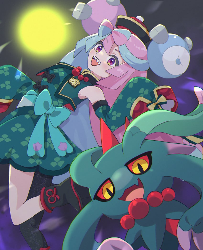flutter mane and iono (pokemon and 1 more) drawn by niwaniha0711