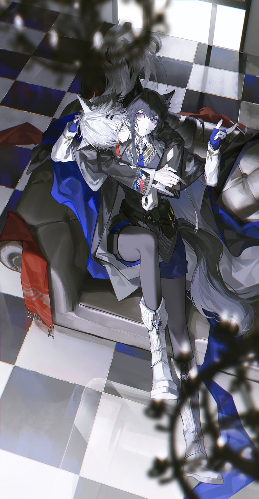 texas, lappland, texas the omertosa, and lappland the decadenza (arknights) drawn by shayu_pao_jiao