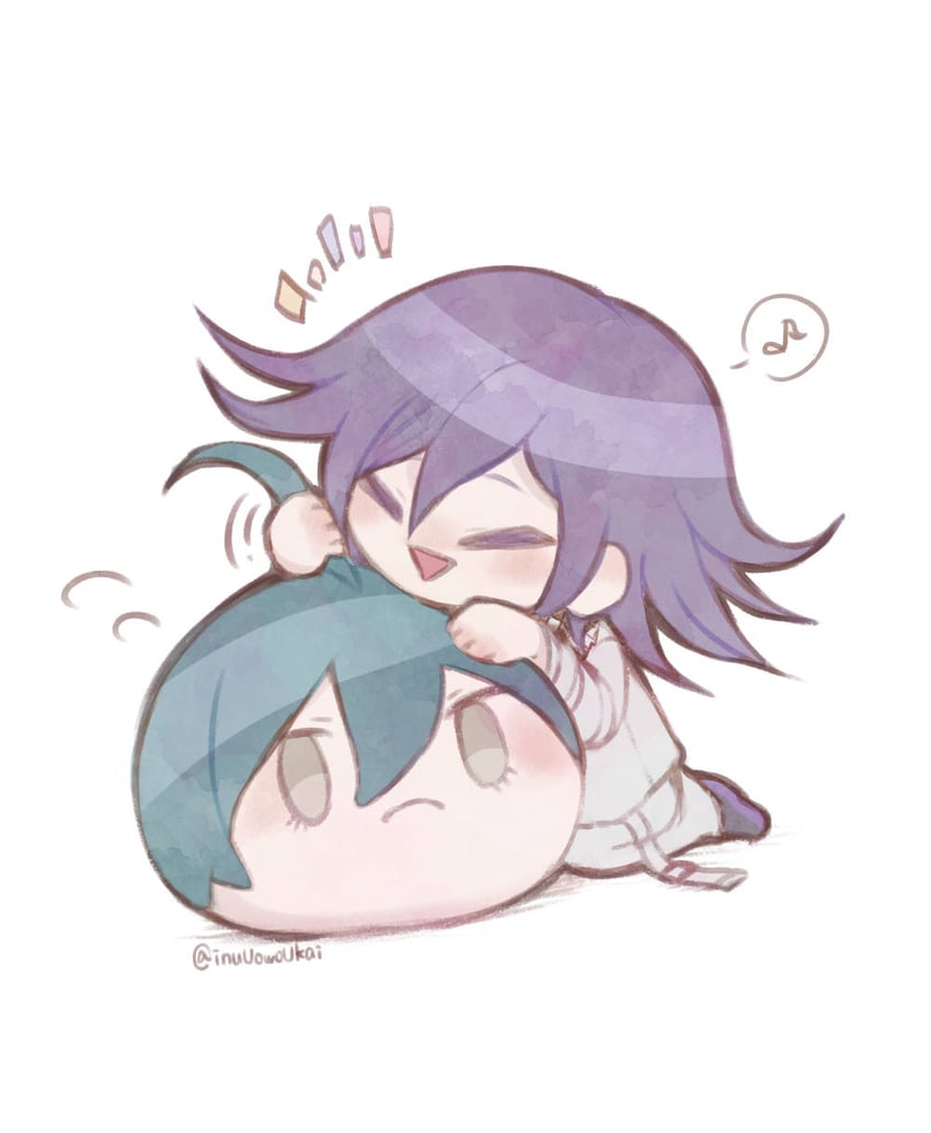 oma kokichi and saihara shuichi (danganronpa and 1 more) drawn by inukai_(inuuowoukai)