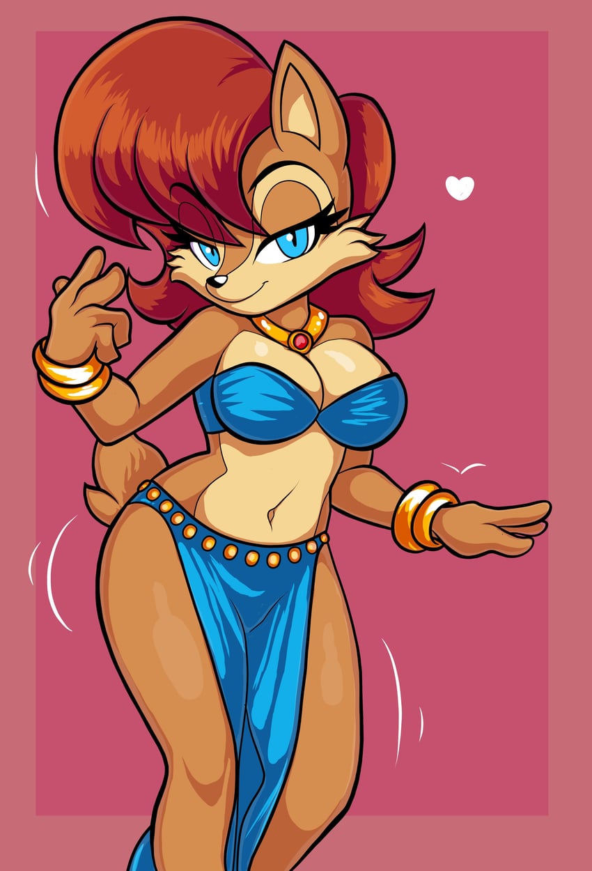 sally acorn (sonic and 1 more) drawn by raiderwolf