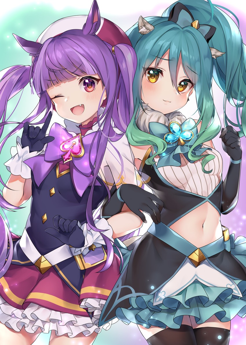 kasumi and shiori (princess connect!) drawn by ken_pyatsu