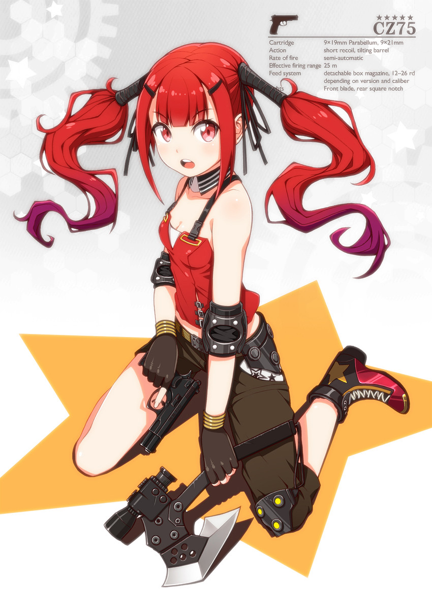 cz75 (girls' frontline) drawn by sizque