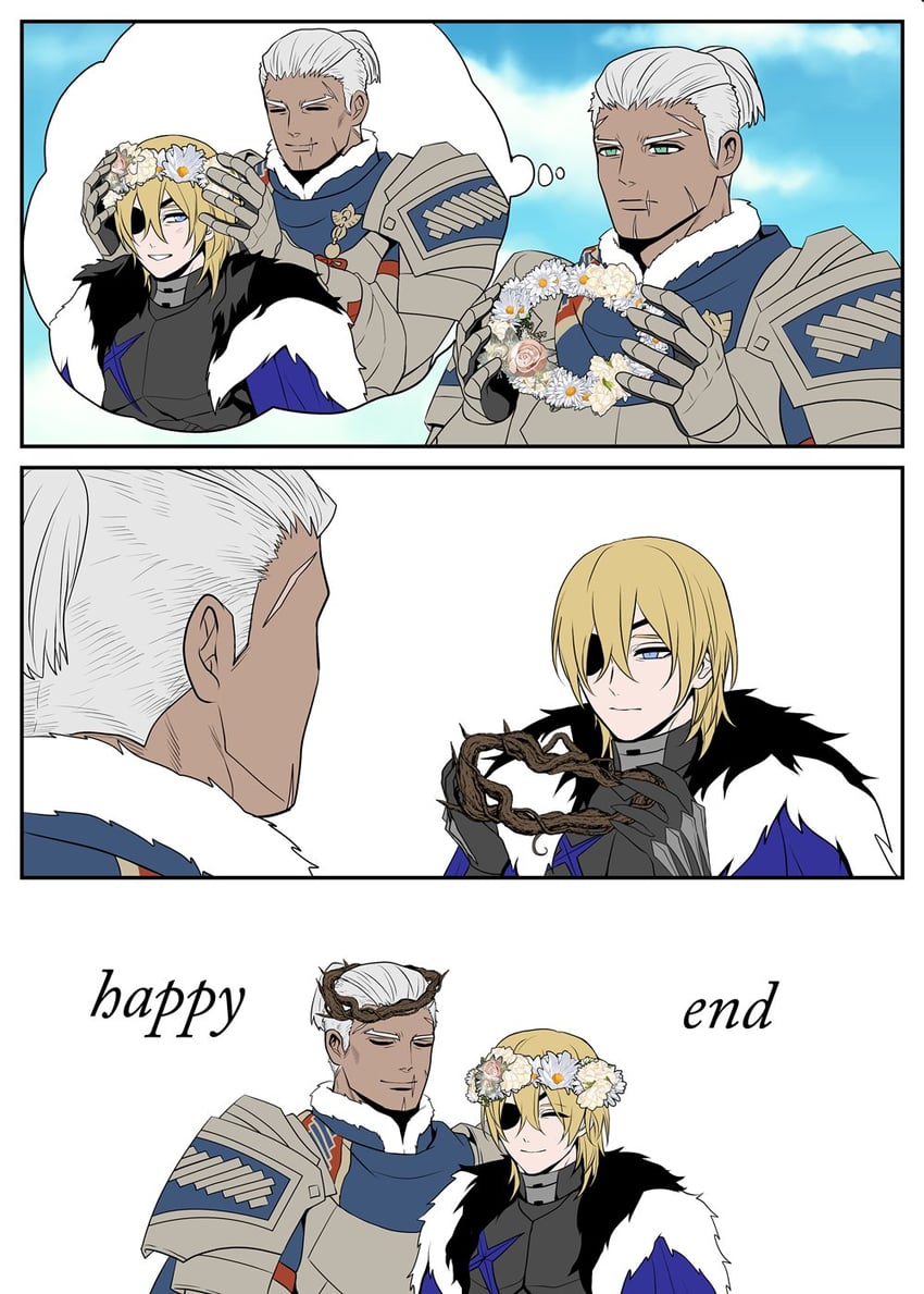 dimitri alexandre blaiddyd and dedue molinaro (fire emblem and 1 more) drawn by megubiru