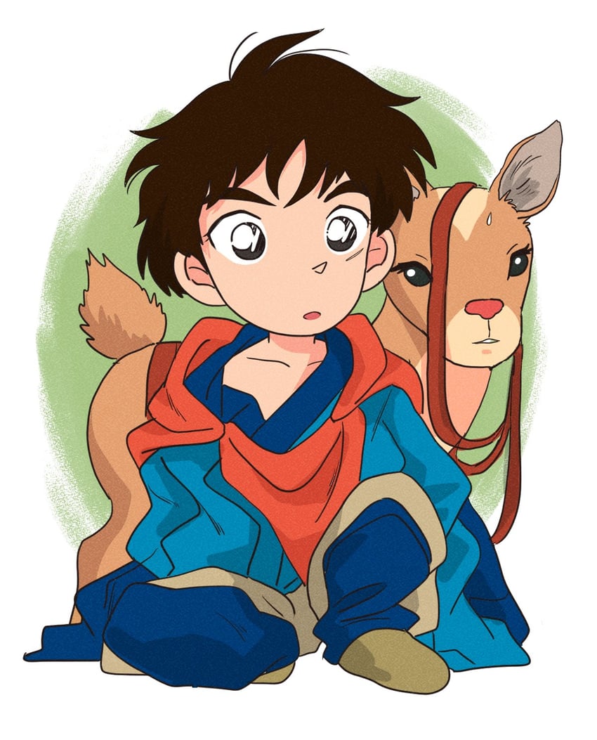 ashitaka and yakul (meitantei conan and 1 more) drawn by rikaco1988