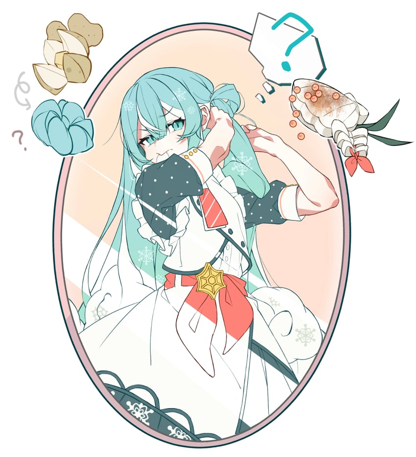 hatsune miku and yuki miku (vocaloid) drawn by aburi_iwashi