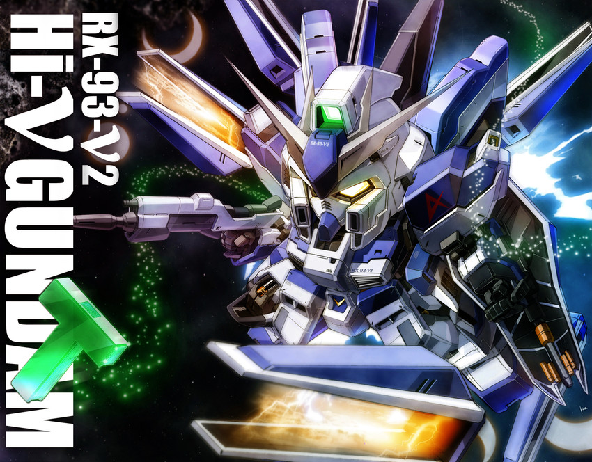 hi-nu gundam (gundam and 3 more) drawn by kaz_(kaz323)