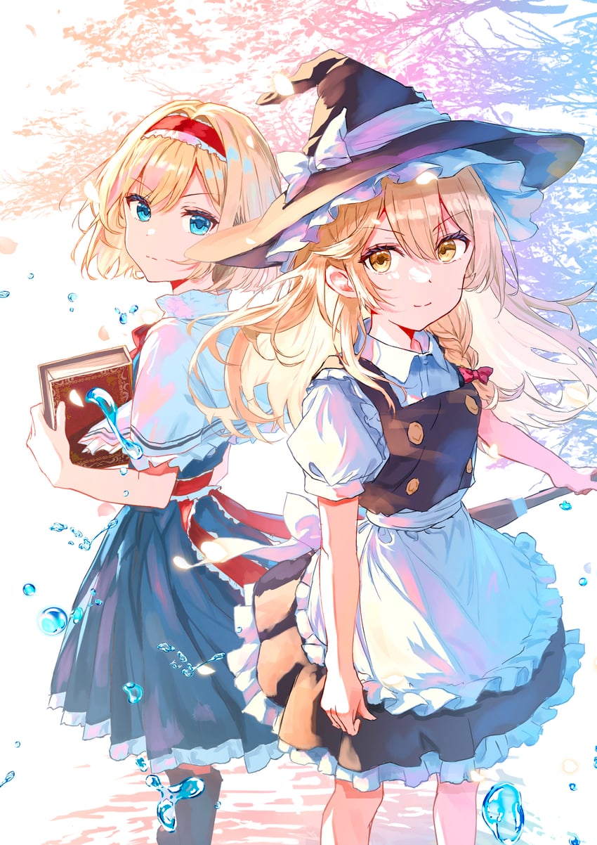 kirisame marisa and alice margatroid (touhou) drawn by ibushi_roun