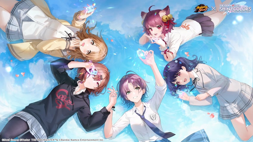 higuchi madoka, asakura toru, fukumaru koito, ichikawa hinana, and ichihime (idolmaster and 2 more)