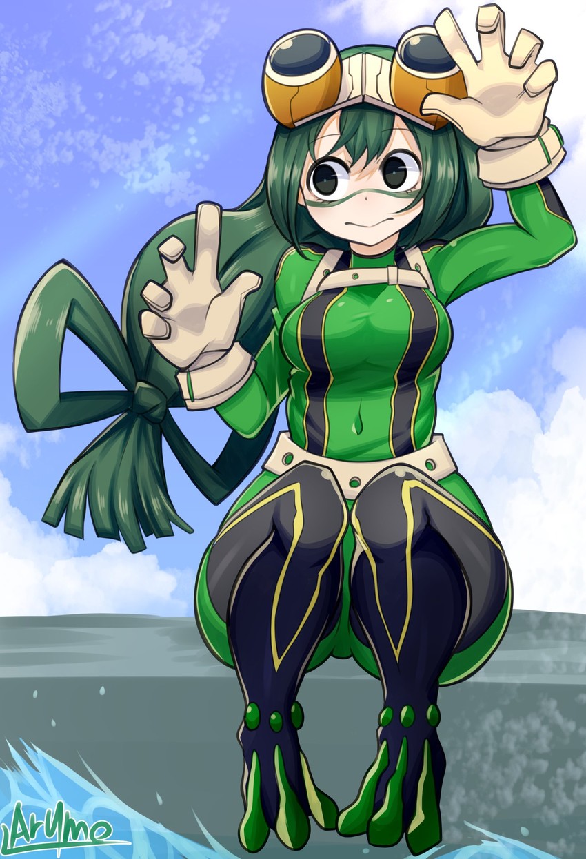 asui tsuyu (boku no hero academia) drawn by ryuusui_arumo