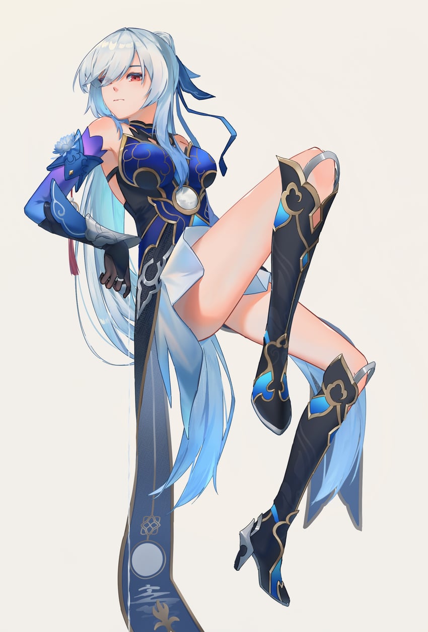 jingliu (honkai and 1 more) drawn by ling_yuer
