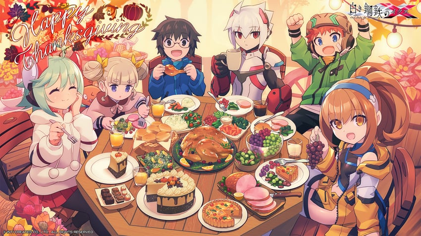 roro, acura, kohaku, and maria (azure striker gunvolt and 1 more) drawn by hatakeyama_yoshitaka