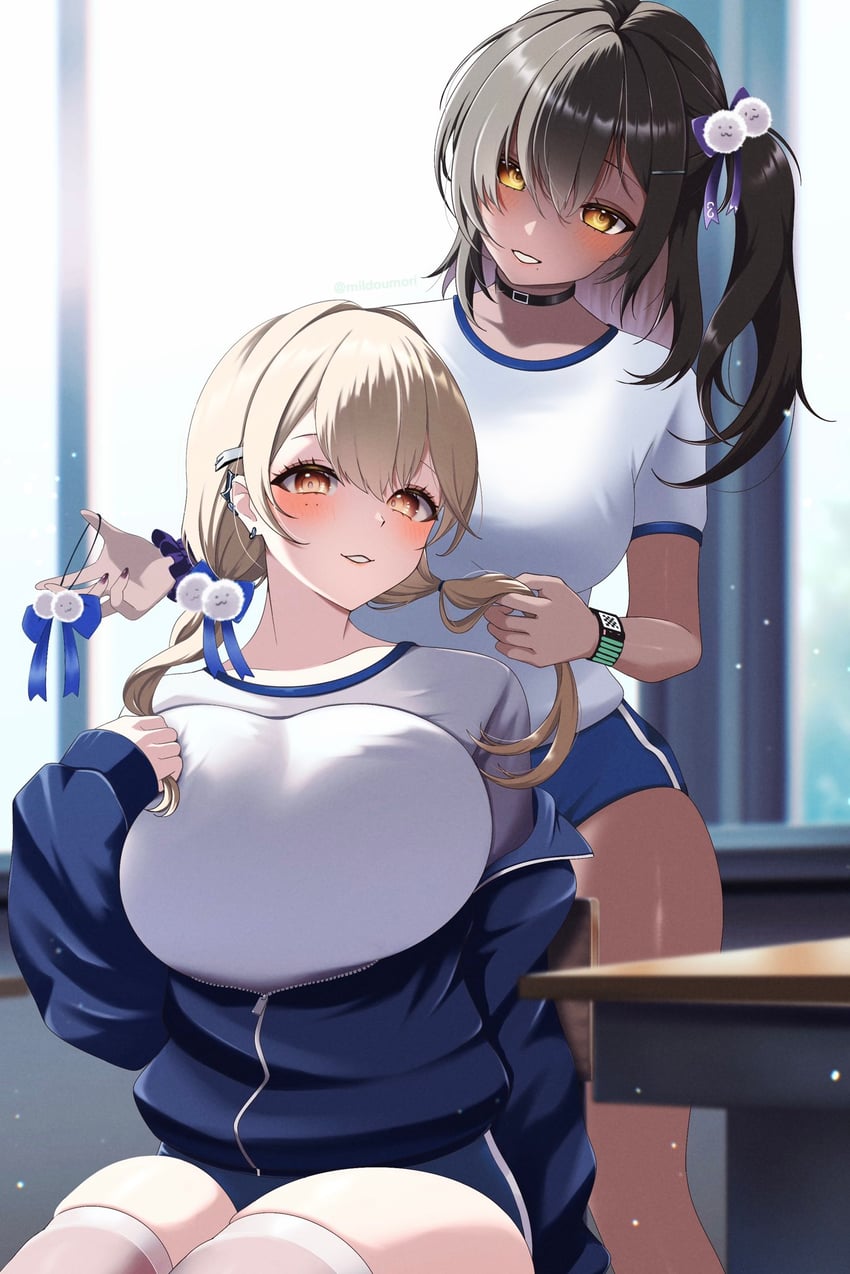 naga and tia (goddess of victory: nikke) drawn by milmil7