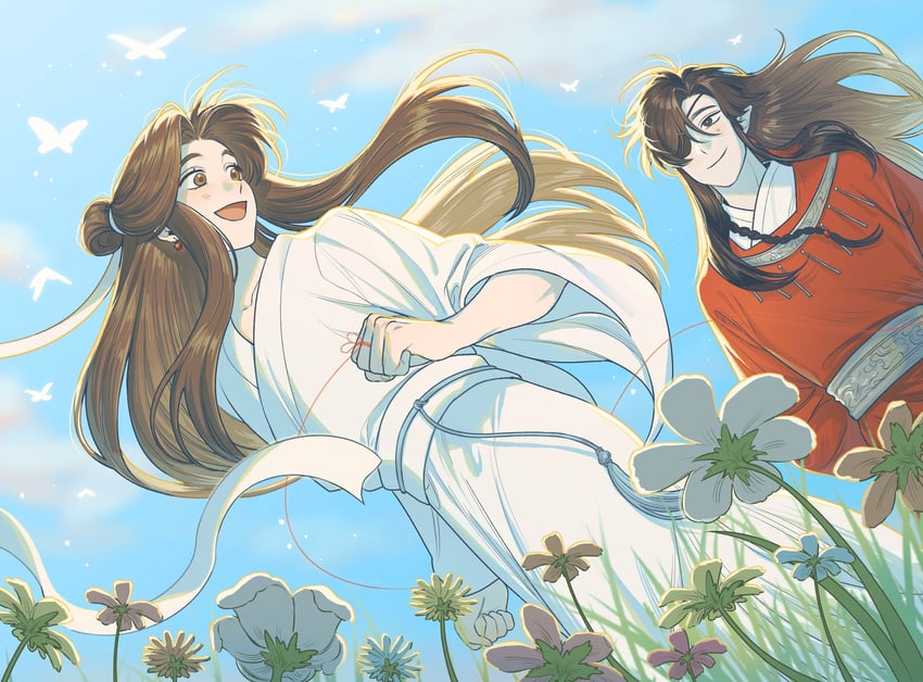 xie lian and hua cheng (tianguan cifu) drawn by gatan666