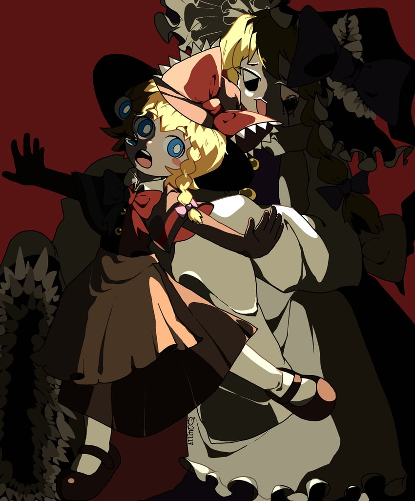 kirisame marisa, meguru, and yuuhi (touhou and 1 more) drawn by wenchuang_canzha