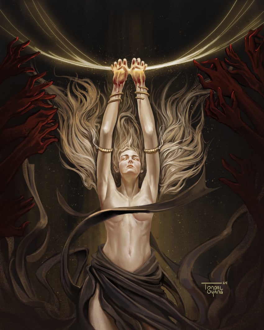 queen marika the eternal (elden ring and 1 more) drawn by elecmeow