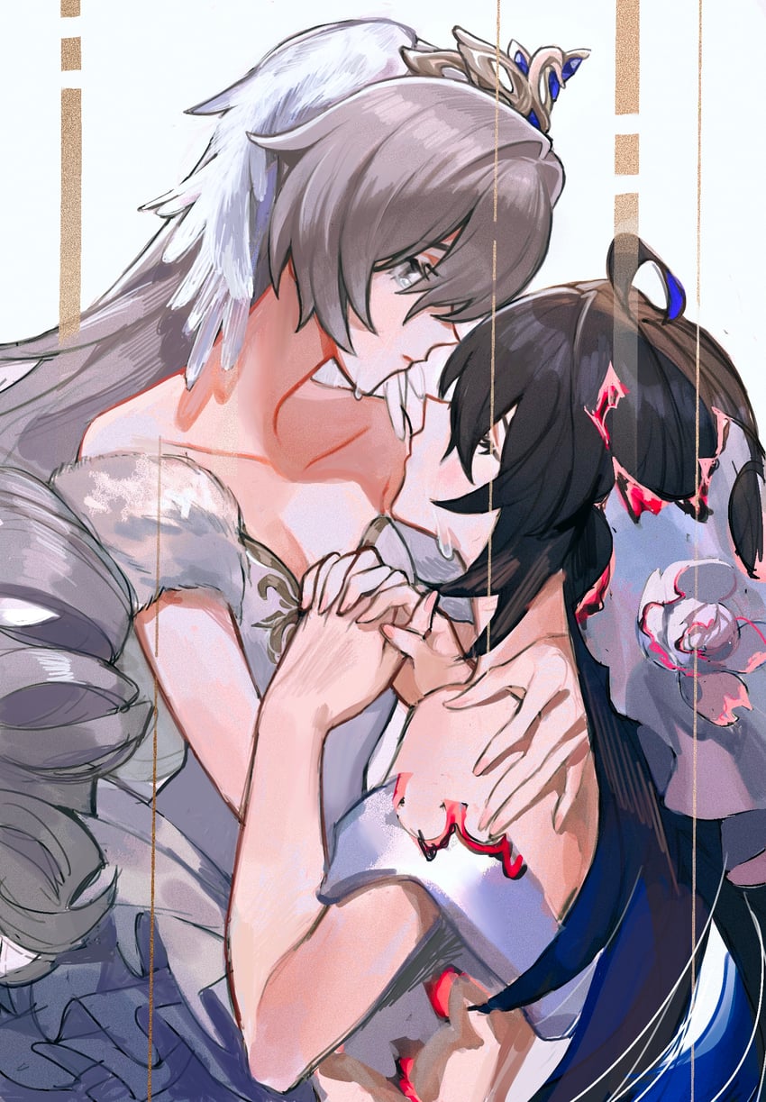 bronya rand and seele (honkai and 1 more) drawn by mie_xing