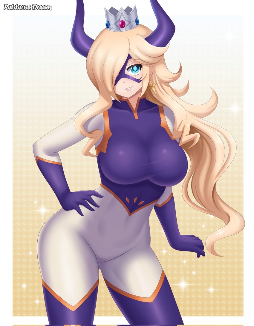 rosalina and mount lady (boku no hero academia and 1 more) drawn by patdarux