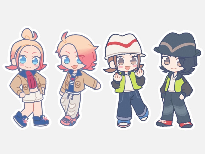 taunie, harmony, paxton, and urbain (pokemon and 1 more) drawn by hiiro99522