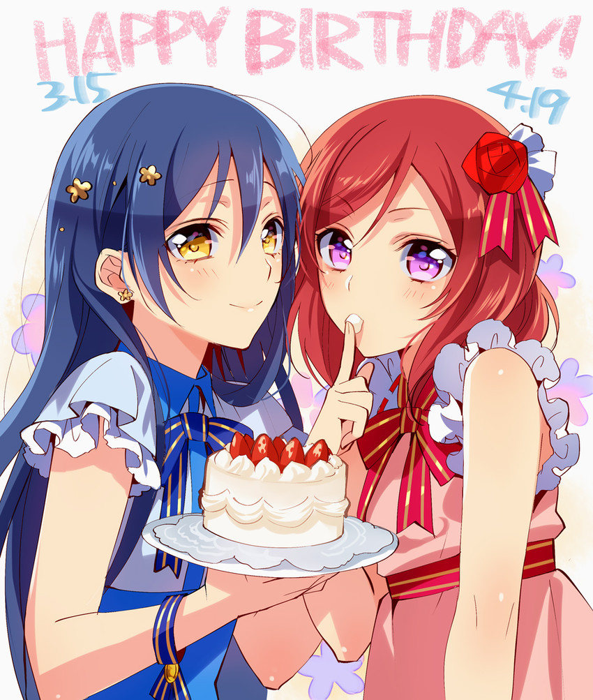 nishikino maki and sonoda umi (love live! and 1 more) drawn by murakami_yuichi