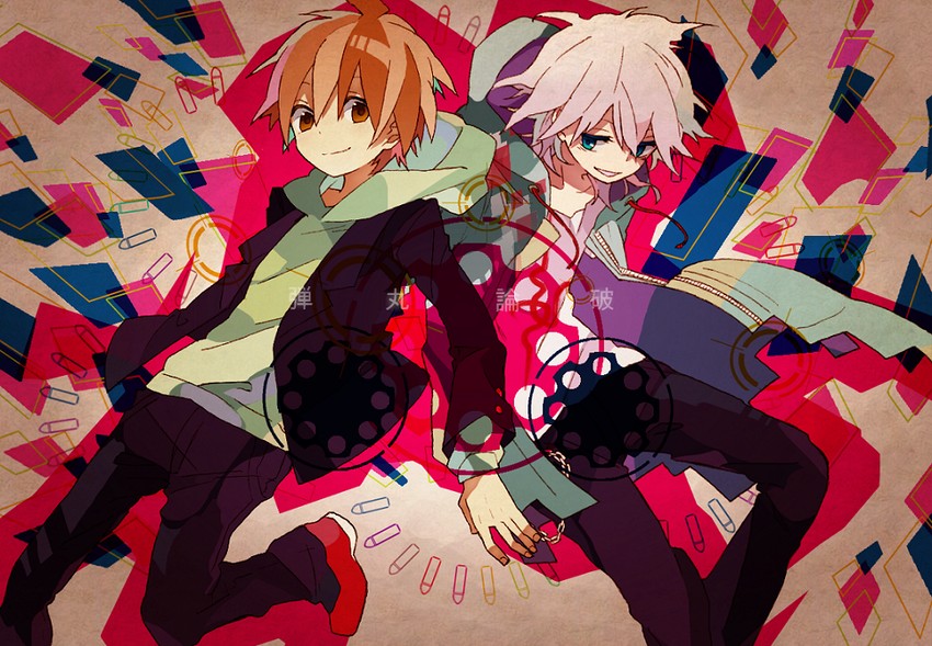 komaeda nagito and naegi makoto (danganronpa and 2 more) drawn by 4_(nakajima4423)