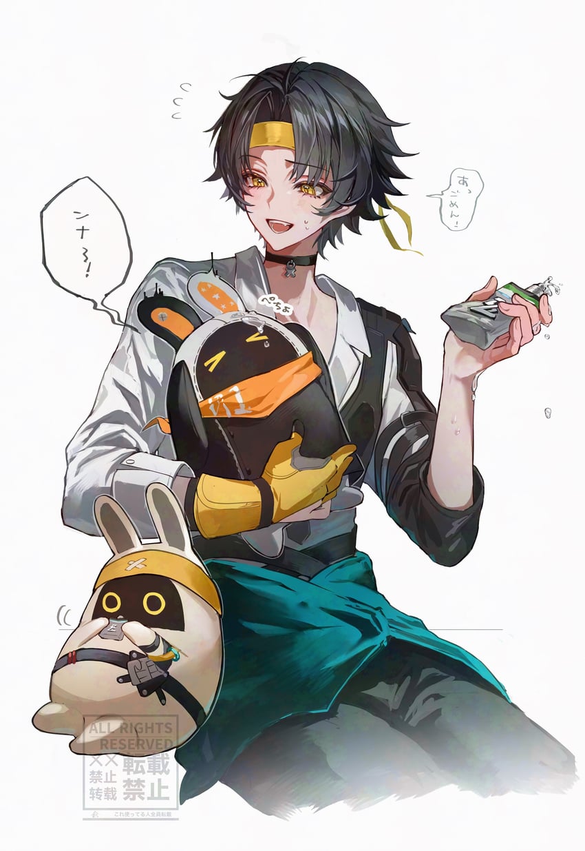 eous, asaba harumasa, and asaboo (zenless zone zero) drawn by nero_hanken