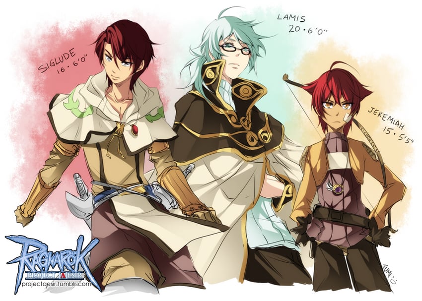 swordsman, wizard, and thief (ragnarok online) drawn by fumiddition