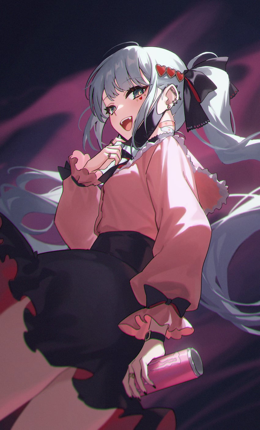 hatsune miku (vocaloid and 1 more) drawn by shali