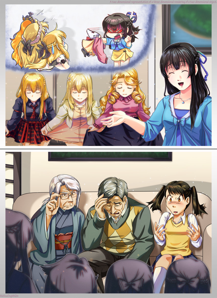 iowa, miyamizu yotsuha, new jersey, wisconsin, missouri, and 2 more (kantai collection and 2 more) drawn by melisaongmiqin