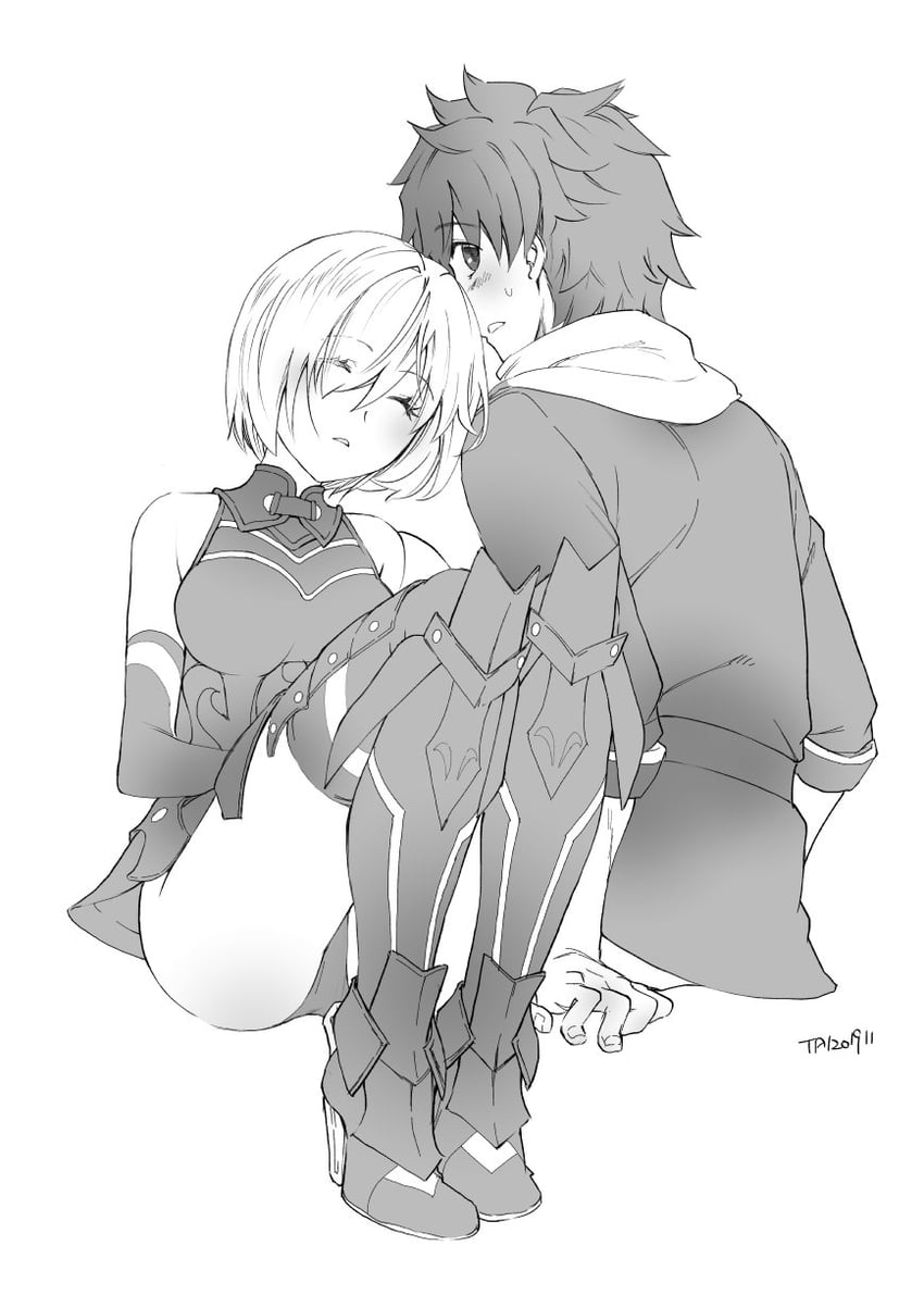 mash kyrielight and fujimaru ritsuka (fate and 1 more) drawn by nakashima_tai
