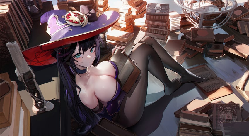 mona (genshin impact) drawn by omone_hokoma_agm