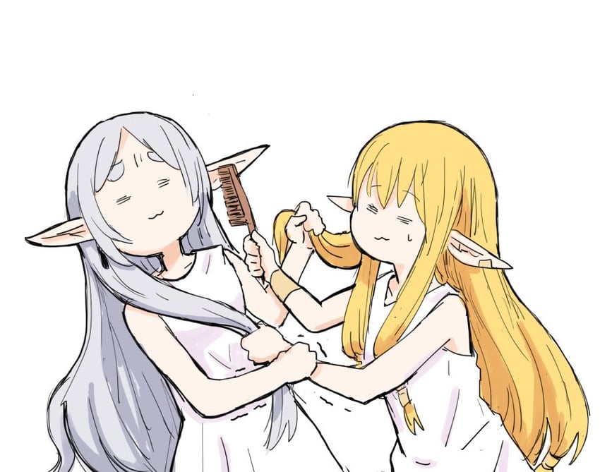 frieren and serie (sousou no frieren) drawn by mutsu_(layergreen)