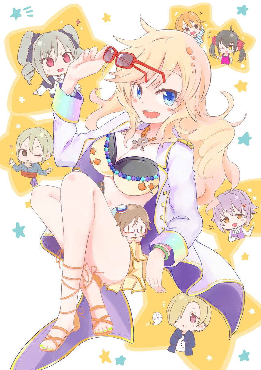 shirasaka koume, kanzaki ranko, koshimizu sachiko, ohtsuki yui, shiomi syuko, and 3 more (idolmaster and 1 more) drawn by kogata_nosuke