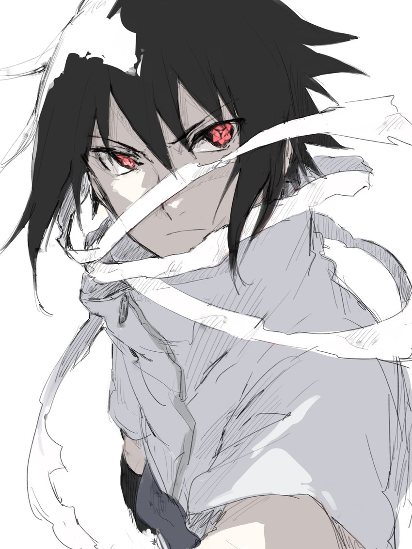 uchiha sasuke (naruto and 1 more) drawn by asuna_(doruru-mon)