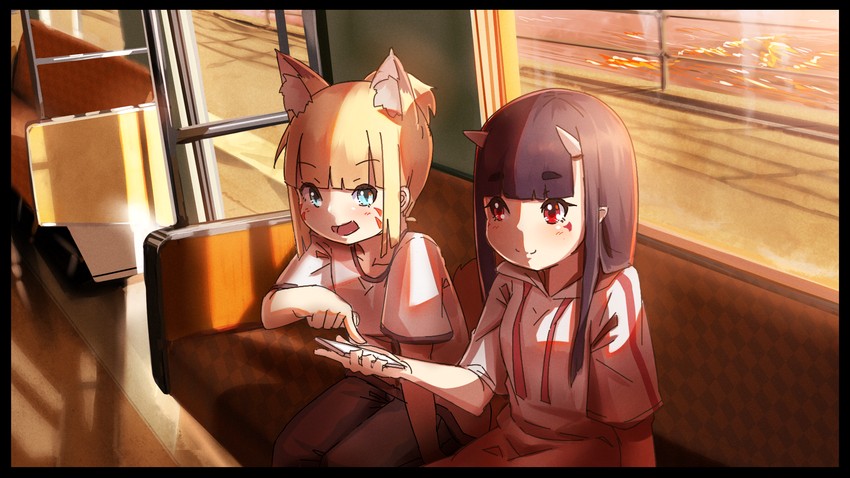 kono tsukuha and kinashi amane (original) drawn by kuro_kosyou