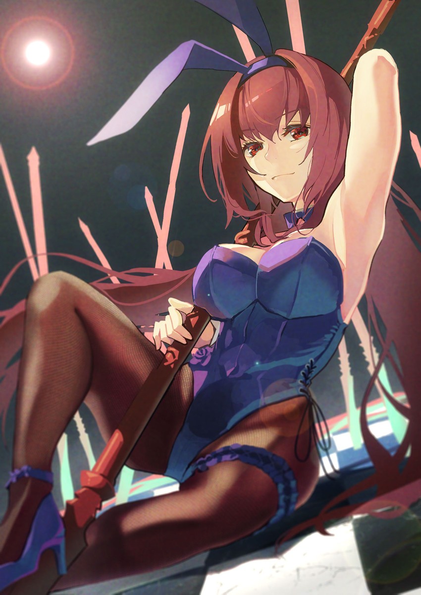 scathach (fate and 1 more) drawn by age_nasuo