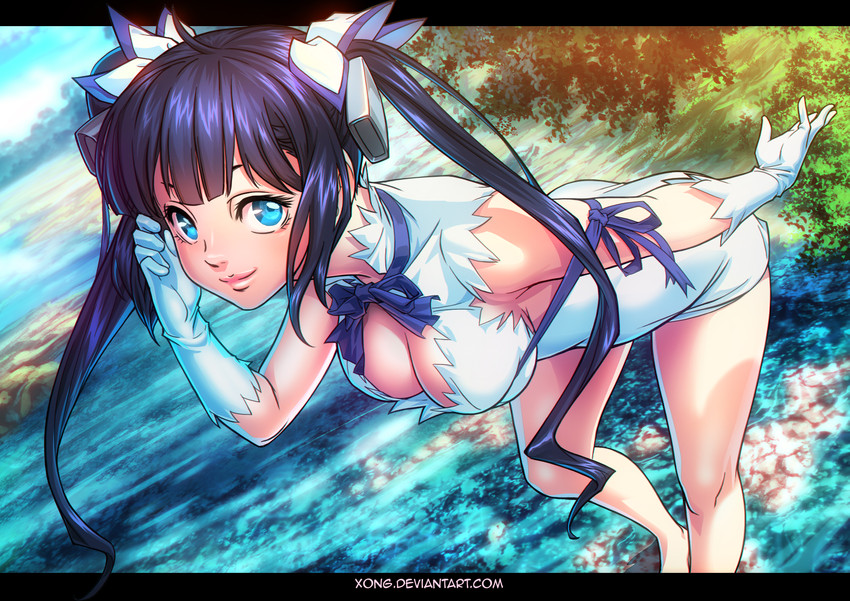 hestia (dungeon ni deai wo motomeru no wa machigatteiru darou ka) drawn by xong